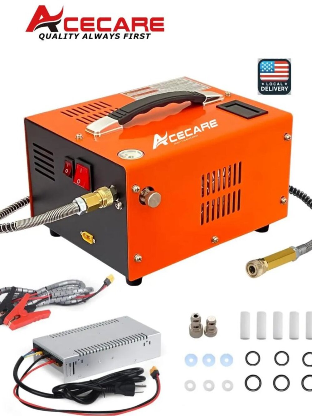Acecare PCP Air Compressor 4500PSI PCP Airgun Compressor with Built-in Converter